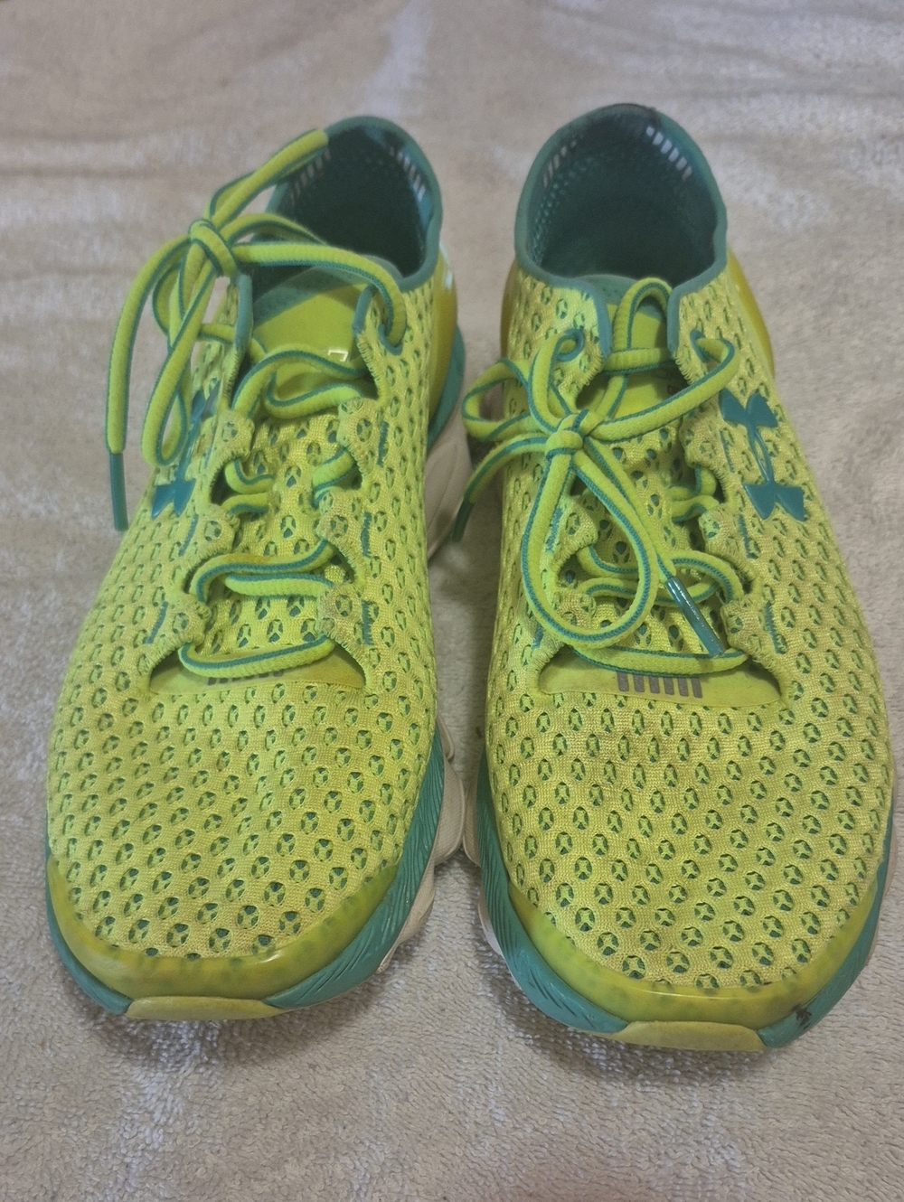 Under Armour Speedform GEMINI Neon Green and Teal Athletic Sneakers